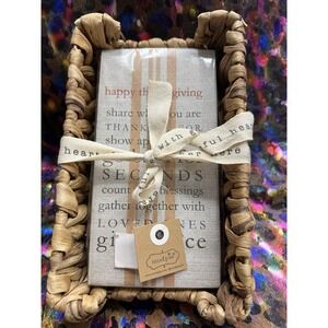Mud Pie Thanksgiving Paper Napkin and Holder Set, 9x4‎